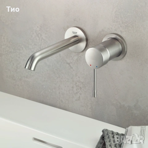 Grohe Essence New eдноръкохватков двудупков смесител за умивалник, снимка 4 - Смесители - 53701283