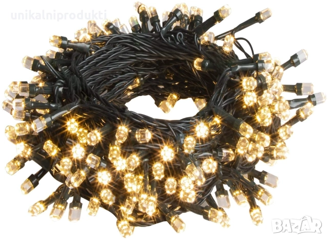 Външни коледни лампички 10м 100 лампи x7 LED (700 диода) IP 8 програми