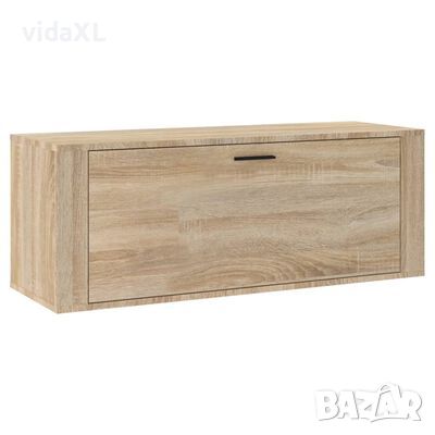 vidaXL Шкаф за обувки, дъб сонома, 100x35x38 см, инженерно дърво(SKU:821023