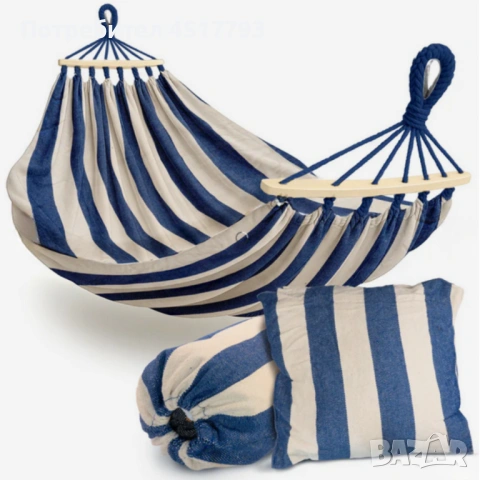 Хамак XXL с възглавница и чанта — максимален комфорт до 250 кг за релакс навън., снимка 5 - Други стоки за дома - 53641544