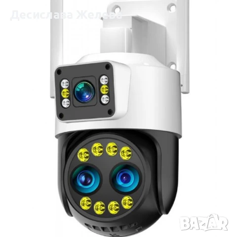Високотехнологична външна камера за наблюдение с интелигентно нощно виждане и 360° ротация 8 х zoom