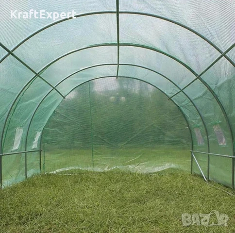 Оранжерия тунелна 400х300х200см 2 врати и 8 прозореца / Парник, снимка 2 - Оранжерии - 50562830