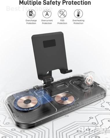 4 в 1 зарядна станция за Samsung , за iPhone , за iPad,таблет от NeotrixQi, снимка 3 - Безжични зарядни - 51169083