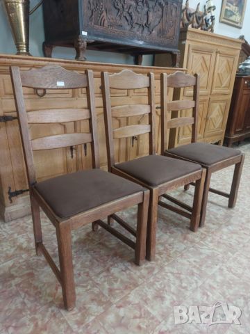 6 броя трепезни столове от дъбов масив , снимка 2 - Столове - 46023988