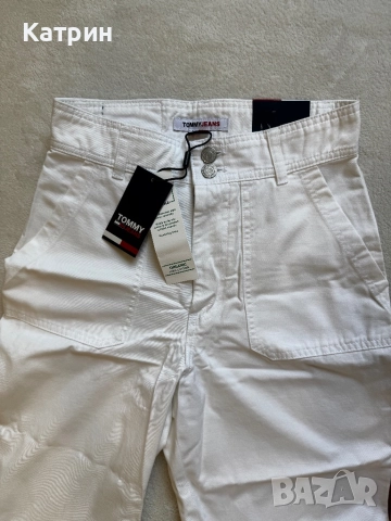 Tommy Jeans 3/4 бели дънки, снимка 4 - Дънки - 51640162