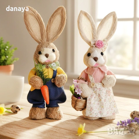 6491 Декоративна фигура Великденски заек, 34 см