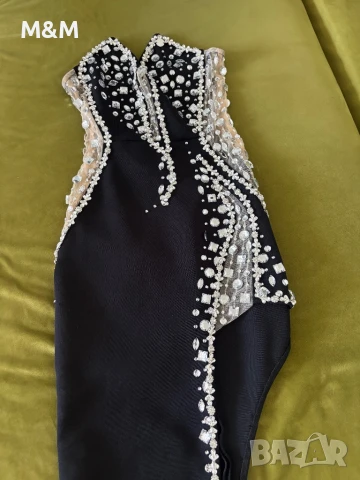Рокля с камъни , снимка 2 - Рокли - 50643736
