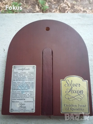 Прекрасна сребърна икона с позлата и със сертификат, снимка 5 - Антикварни и старинни предмети - 53464199