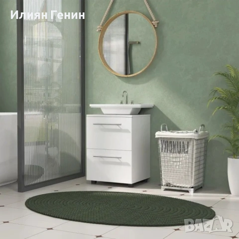 Шкаф за баня HOMCOM, шкаф за мивка , снимка 9 - Шкафове - 54095597