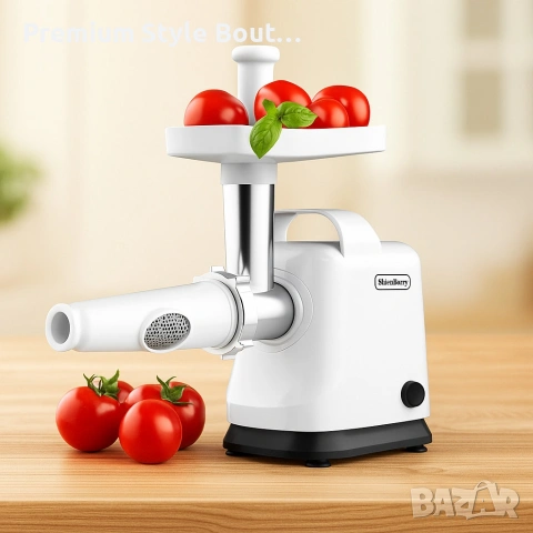 Месомелачка, 800W, приставка за домати, ниско ниво на шум, бял, снимка 9 - Месомелачки - 54055309