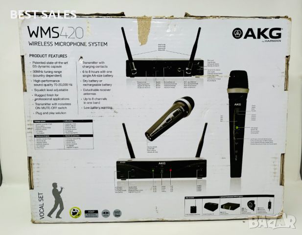 Безжичен Микрофон AKG WMS420 , снимка 5 - Микрофони - 46282059