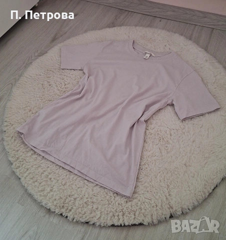 светло лилава тениска H&M