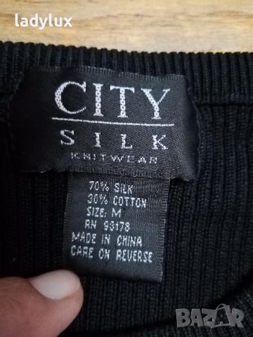 City Silk, Плетиво, 70% Коприна, 30% Памук. Размер М/L. Код 2275, снимка 5 - Тениски - 46035722