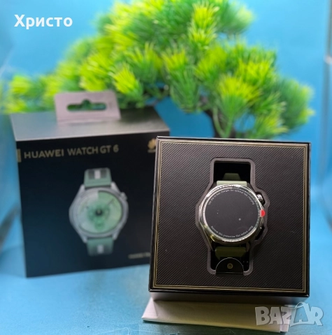 НОВ!!! Huawei Watch GT 6, 46MM, Steel Stainless Steel Case, Green Woven Strap, снимка 3 - Huawei - 52795952