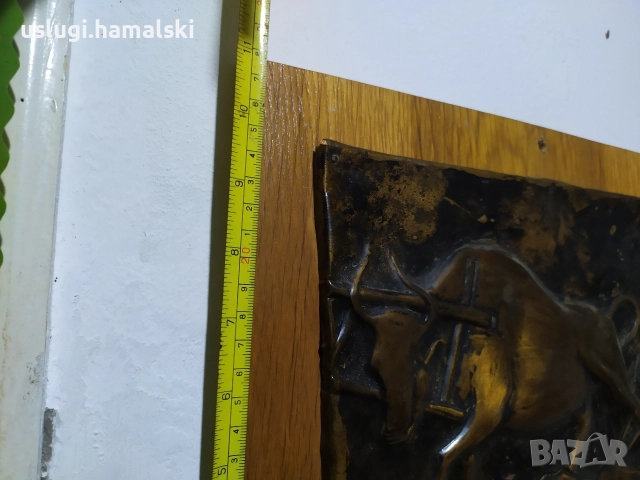 Старо медно пано/картина, снимка 5 - Антикварни и старинни предмети - 52694219