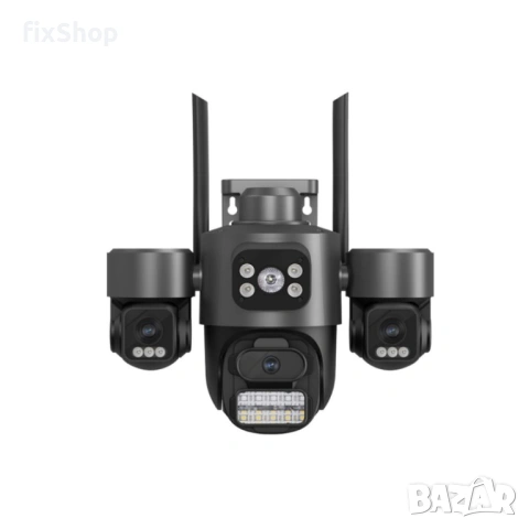 V380-SQ11 ТРОЙНА IP Камера ( APP:V380) Въртяща водоустойчива WiFi камера с 3 обектива