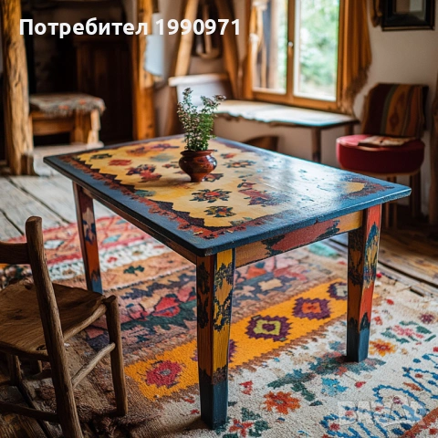 Холна маса по поръчка - ръчно изработена и изрисувана - уникат, снимка 7 - Маси - 53726576