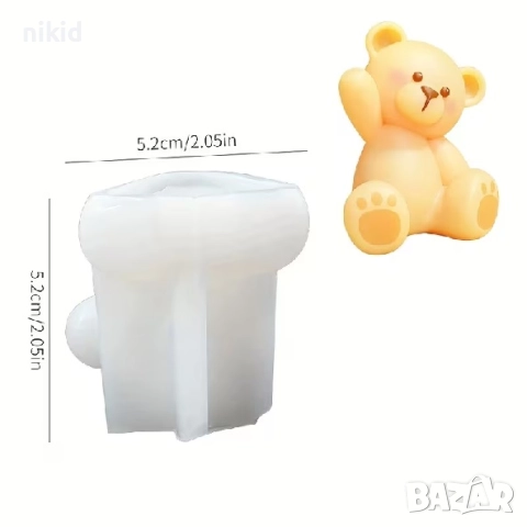 3D Мече махащо силиконов молд форма фондан смола шоколад гипс декор свещ, снимка 4 - Форми - 52298585