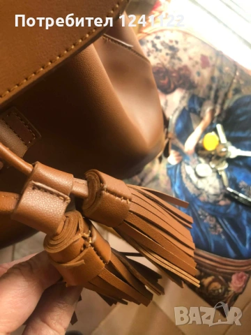 Раница дамска кафява кожа, снимка 3 - Раници - 53931814