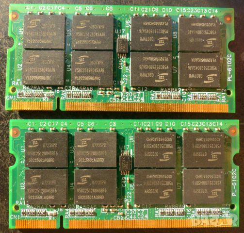 DDR - 2x1gb DDR-1 PC2700 333Mhz 200Pin Laptop RAM, снимка 1 - RAM памет - 46264182