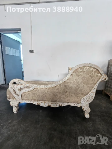 Ретро диван-лежанка в стил "Барок", снимка 5 - Дивани и мека мебел - 50950275