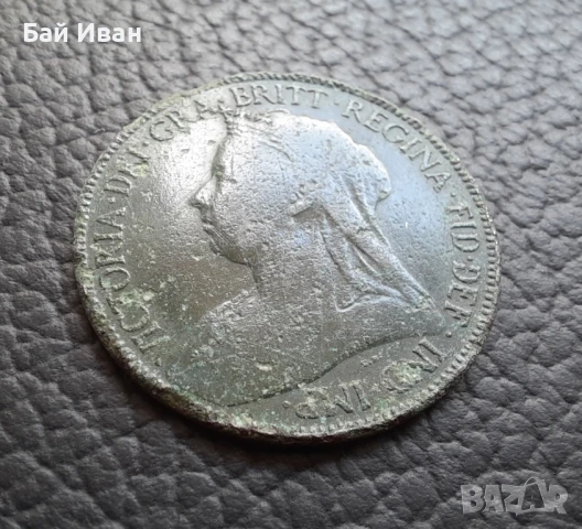 Стара монета половин или 1/2 пени 1896 г. Великобритания- рядка с патина,бронзова !, снимка 16 - Нумизматика и бонистика - 51313626
