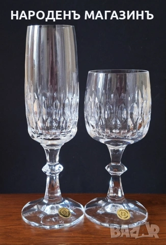 ZWIESEL - GERMANY - Кристални чаши сервиз вино чаши ракия шампанско кристал 11 чаши , снимка 4 - Други ценни предмети - 53801457