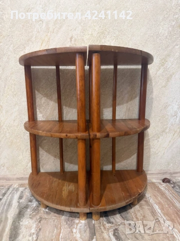 Дървени ъглови рафтове 2бр., снимка 2 - Етажерки - 54096686