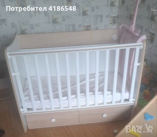 Бебешко креватче с люлка , снимка 1 - Бебешки легла и матраци - 46789140