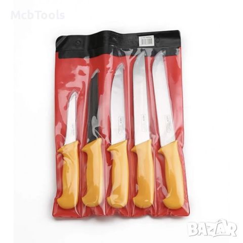 Комплект професионални касапски ножове 5бр, снимка 5 - Прибори за хранене, готвене и сервиране - 46079082