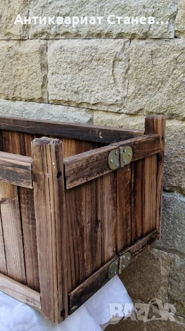 🪵🌸 Винтидж дървена поставка за саксии / кашпа 🌿, снимка 9 - Саксии и кашпи - 51146743