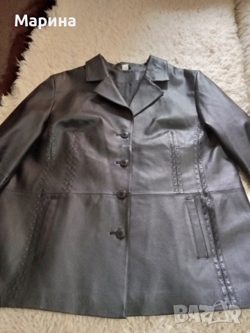 Дамско кожено сако/ яке, снимка 6 - Якета - 53692134