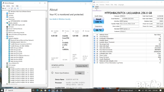 DELL LATITUDE 5300 FHD IPS Touchscreen I5-8365U/256GB/8GB/4G LTE, снимка 11 - Лаптопи за работа - 53860652