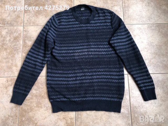 BOSS Kamolo Sweater памучен пуловер L, снимка 4 - Пуловери - 49364568