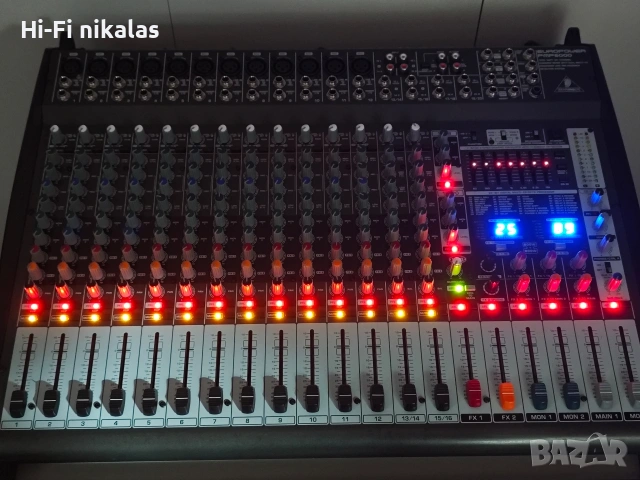 професионален активен миксер смесител мишпулт стъпало усилвател BEHRINGER PMP 6000, снимка 8 - Ресийвъри, усилватели, смесителни пултове - 54251000