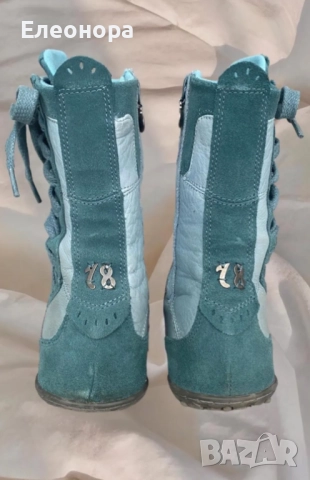 естествена кожа и велут Disel спортни боти, снимка 3 - Дамски боти - 51545539