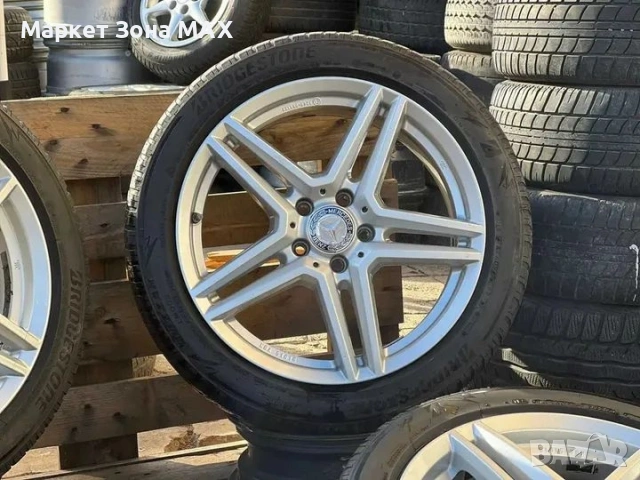 Оригинални джанти Mercedes 18″ 5x112 – зимни гуми подарък, снимка 4 - Гуми и джанти - 53215677