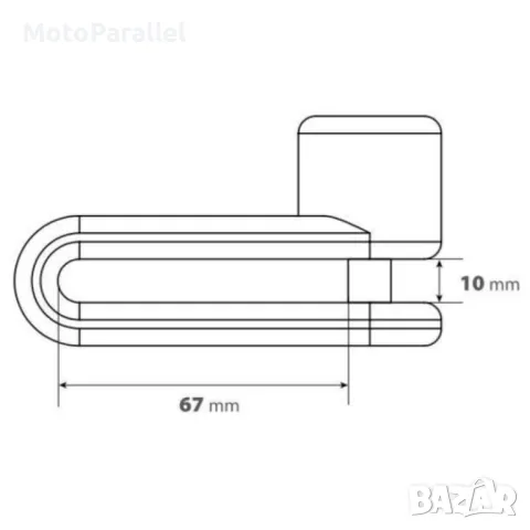 Мото заключвалка диск Pinch XL Ø 10 mm red , снимка 2 - Аксесоари и консумативи - 47217340