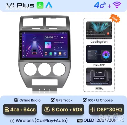 Jeep Compass Patriot 2006-2010 Android Carplay, снимка 2 - Аксесоари и консумативи - 53207262