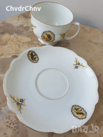 6бр MZ Altrohlau CMR Чехословакия/стар чешки порцеланов сервиз за кафе/сет чашка-чинийка, снимка 3 - Сервизи - 50048754