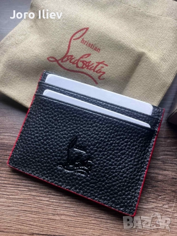 Портфейл / Картодържач Christian Louboutin кожен, снимка 7 - Портфейли, портмонета - 52352834