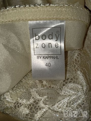 Body zone by kappahl- M- Луксозна сатенена нощница в екрю с дантела , снимка 6 - Бельо - 46216462