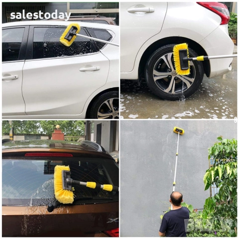 Телескопична Четка за почистване с бърза връзка към маркуч, от 1,3 до 3 метра , снимка 6 - Аксесоари и консумативи - 52523185