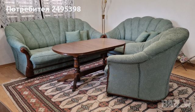 Дивани - тройка, двойка и фотьойл, холна маса, снимка 1 - Дивани и мека мебел - 46005091