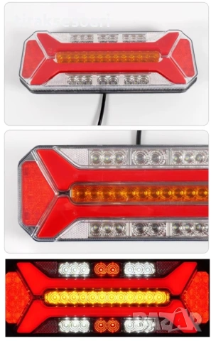 Комплект 2 броя LED неонови стопове 5 функции с динамичен мигач 12-24V, снимка 7 - Аксесоари и консумативи - 53624994