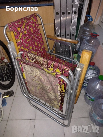 Сгъваем алуминиев къмпинг/плажен стол, снимка 4 - Градински мебели, декорация  - 53609307