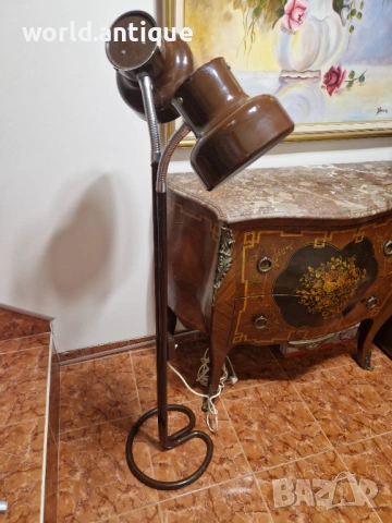 Уникална рядка антикварна шведска подова лампа , снимка 7 - Антикварни и старинни предмети - 53932629