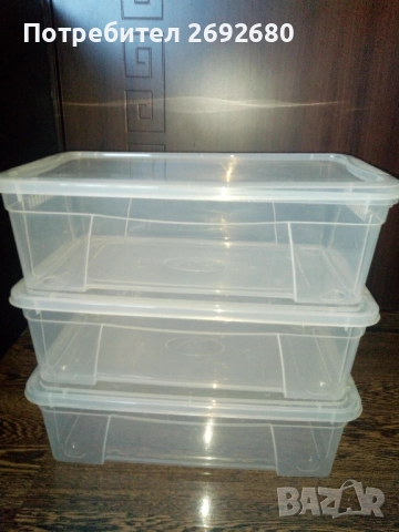 Нови големи прозрачни кутии за съхранение 48L и комплекти от 3бр. или от 6бр., снимка 12 - Други стоки за дома - 50753354