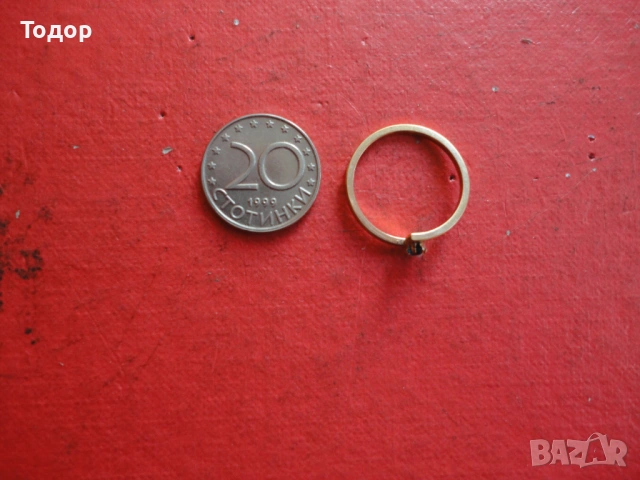 Позлатен пръстен с камък Avon