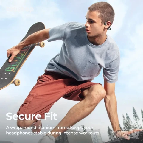 НОВИ Слушалки Open Ear Bone Conduction AS19, слушалки за спорт с 32 GB памет, MP3 костна проводимост, снимка 3 - Bluetooth слушалки - 50493444